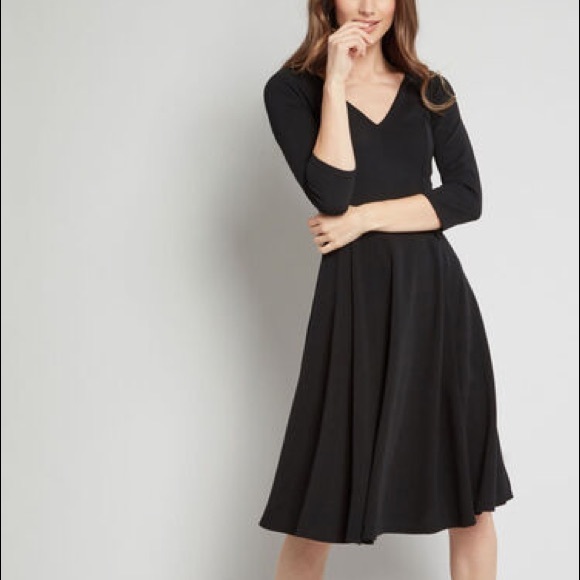Date/work Black Dress ModCloth - Picture 1 of 4